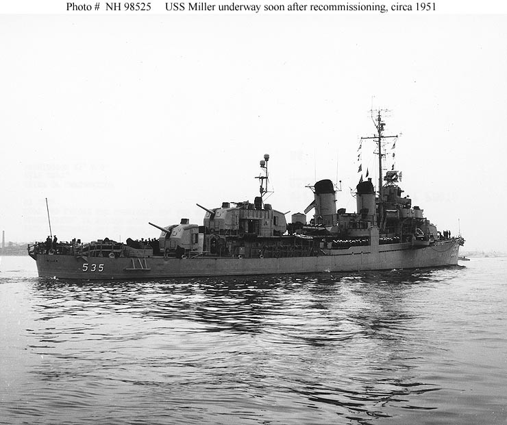 Photo #: NH 98525  USS Miller (DD-535)