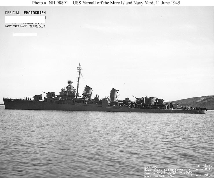 Photo #: NH 98891  USS Yarnall (DD-541)