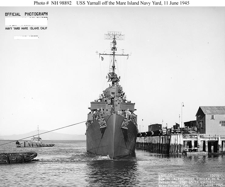 Photo #: NH 98892  USS Yarnall (DD-541)