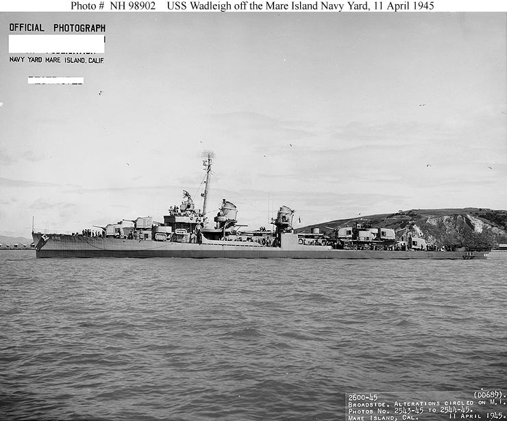 Photo #: NH 98902  USS Wadleigh (DD-689)