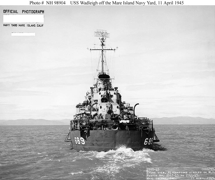 Photo #: NH 98904  USS Wadleigh (DD-689)