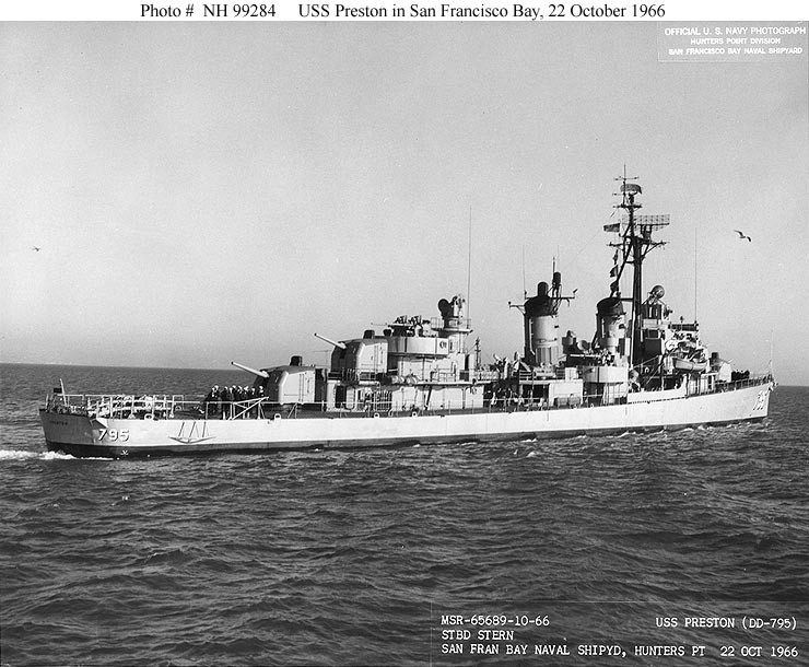 Photo #: NH 99284  USS Preston