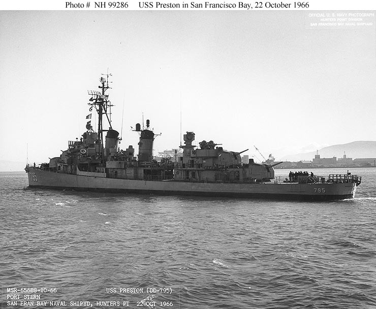 Photo #: NH 99286  USS Preston