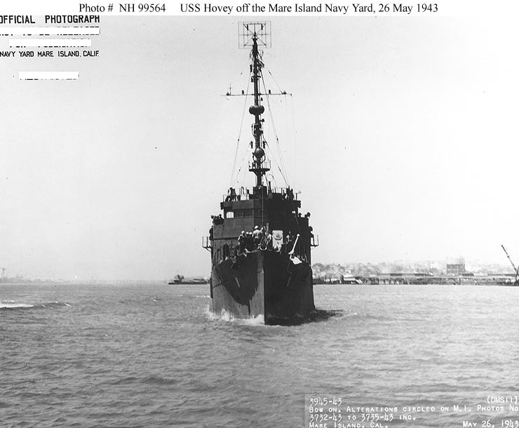 Photo #: NH 99564  USS Hovey