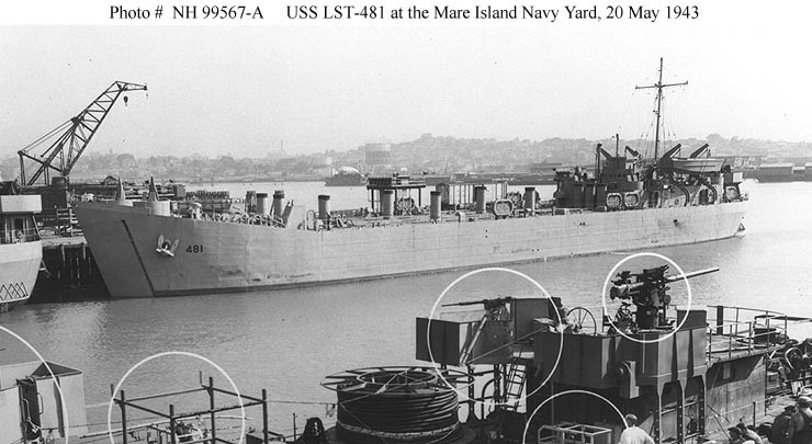 Photo #: NH 99567-A  USS LST-481