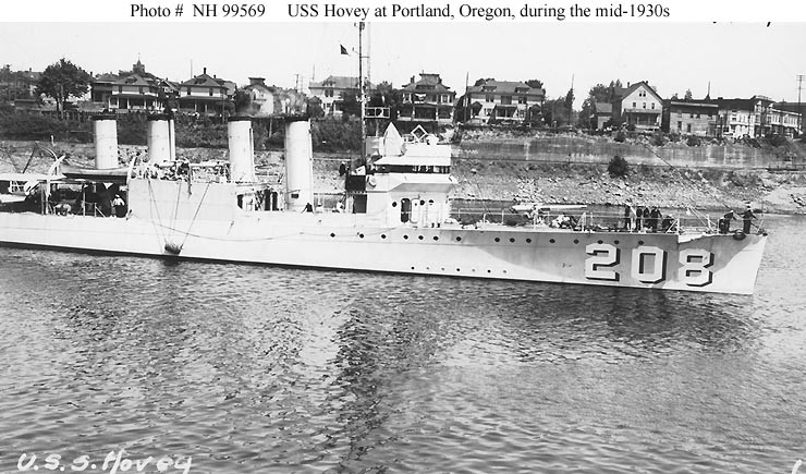 Photo #: NH 99569  USS Hovey