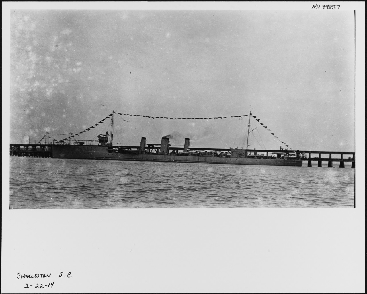 Photo #: NH 99857  Destroyer at Charleston, South Carolina, 22 February 1914