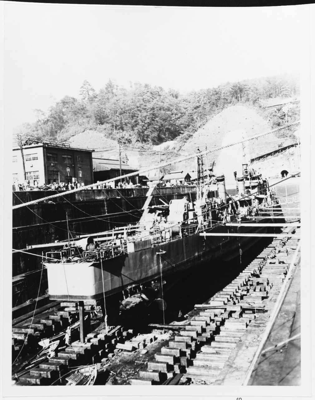 ODAKE (Japanese DD, 1945) in drydock at Maizuru Naval Base, Japan, October 13, 1945