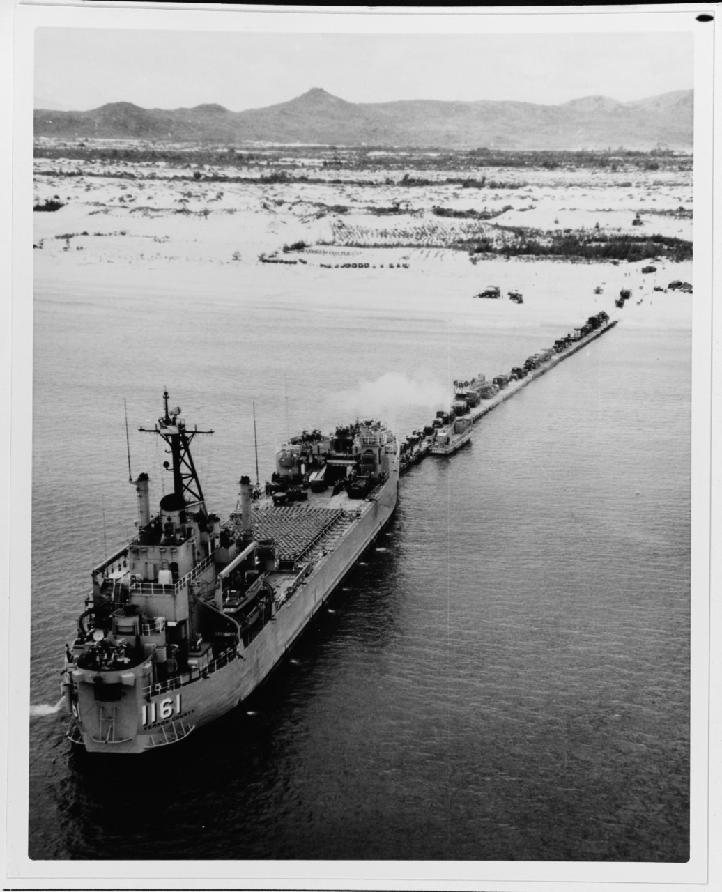 Seventh Fleet tank landing ship USS VERNON COUNTY (LST-1161)