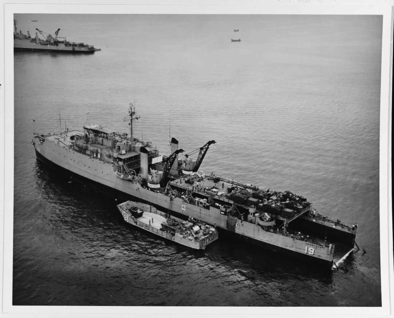 Amphibious landing ship dock the USS COMSTOCK (LSD-19)