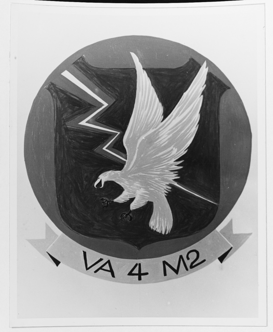 Insignia:  Reserve Attack Squadron Four M-2 (VA-4 M-2)