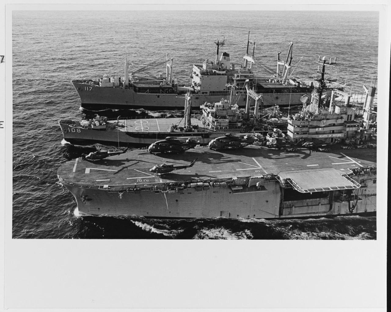 USS GUADALCANAL (LPH - 7) and USS EL PASO (LKA - 117)