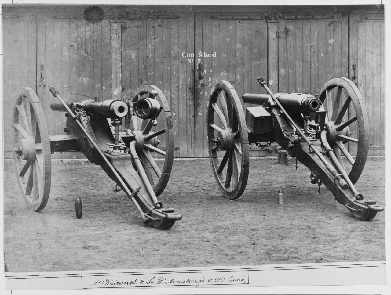 Mr. Whitworth and Sir W. Armstrong's 12 Pounder Guns