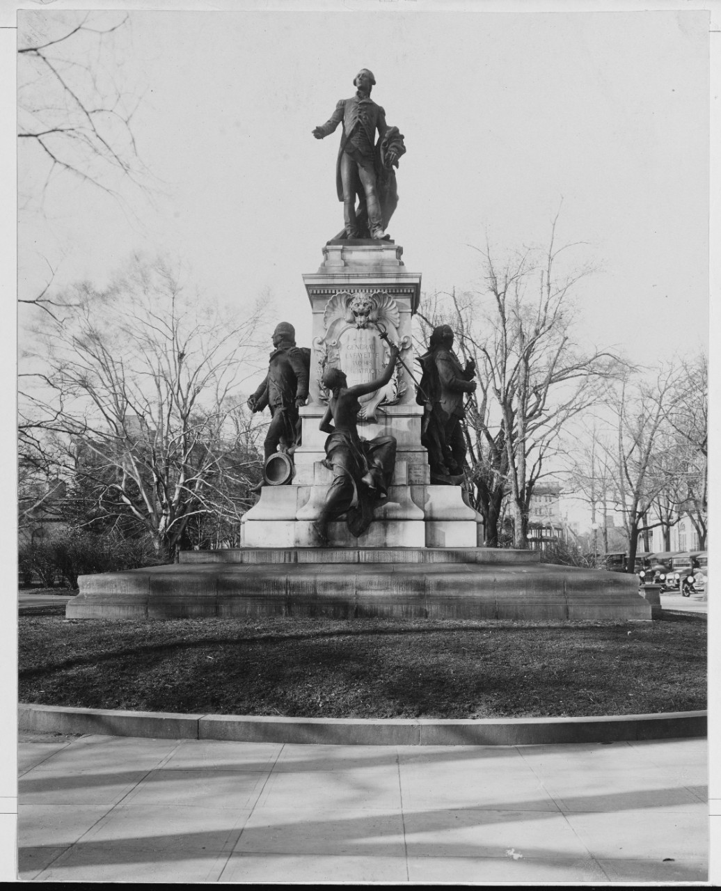 Statute Lafayette and his officers
