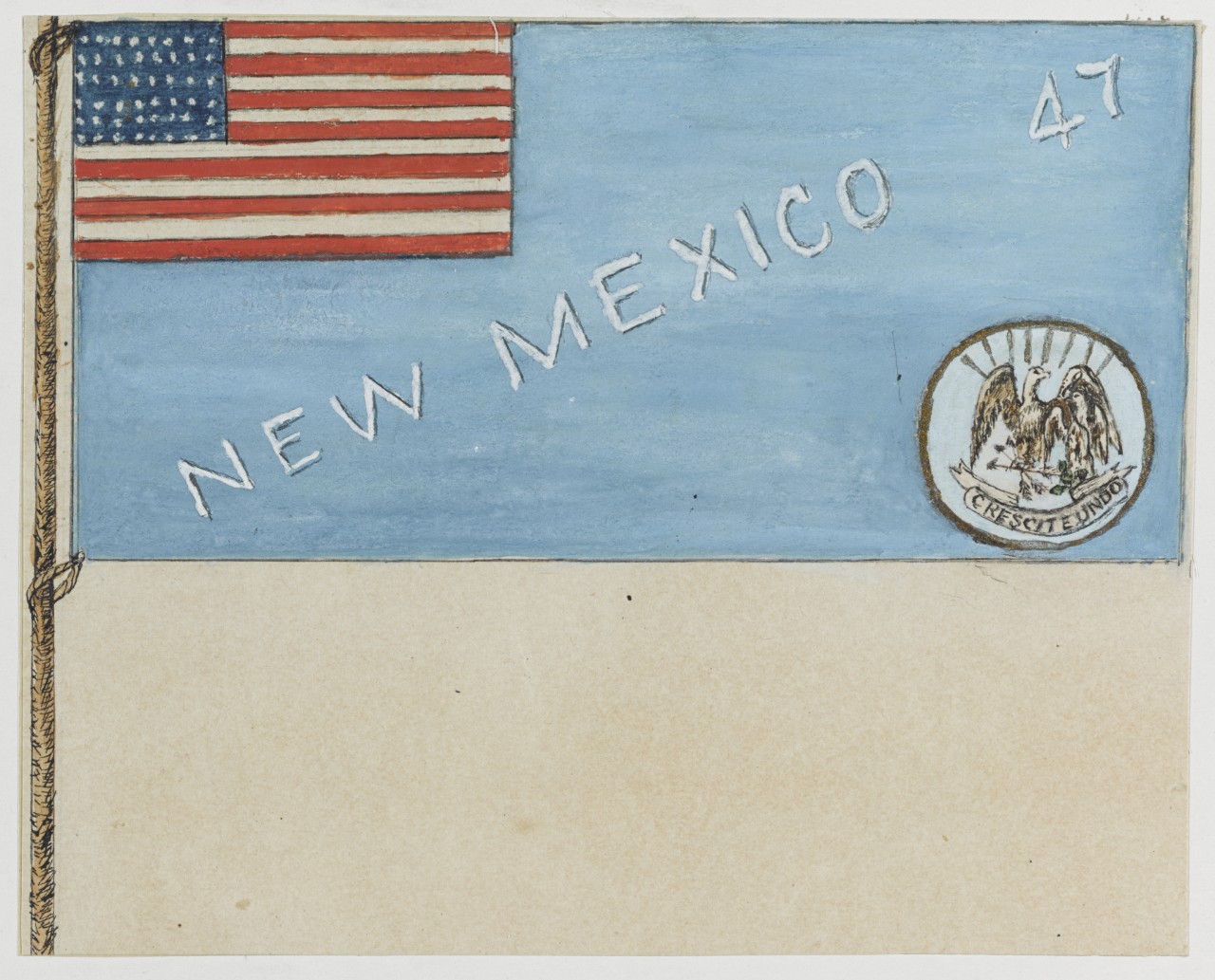 Flag of New Mexico Field Turquoise Blue.