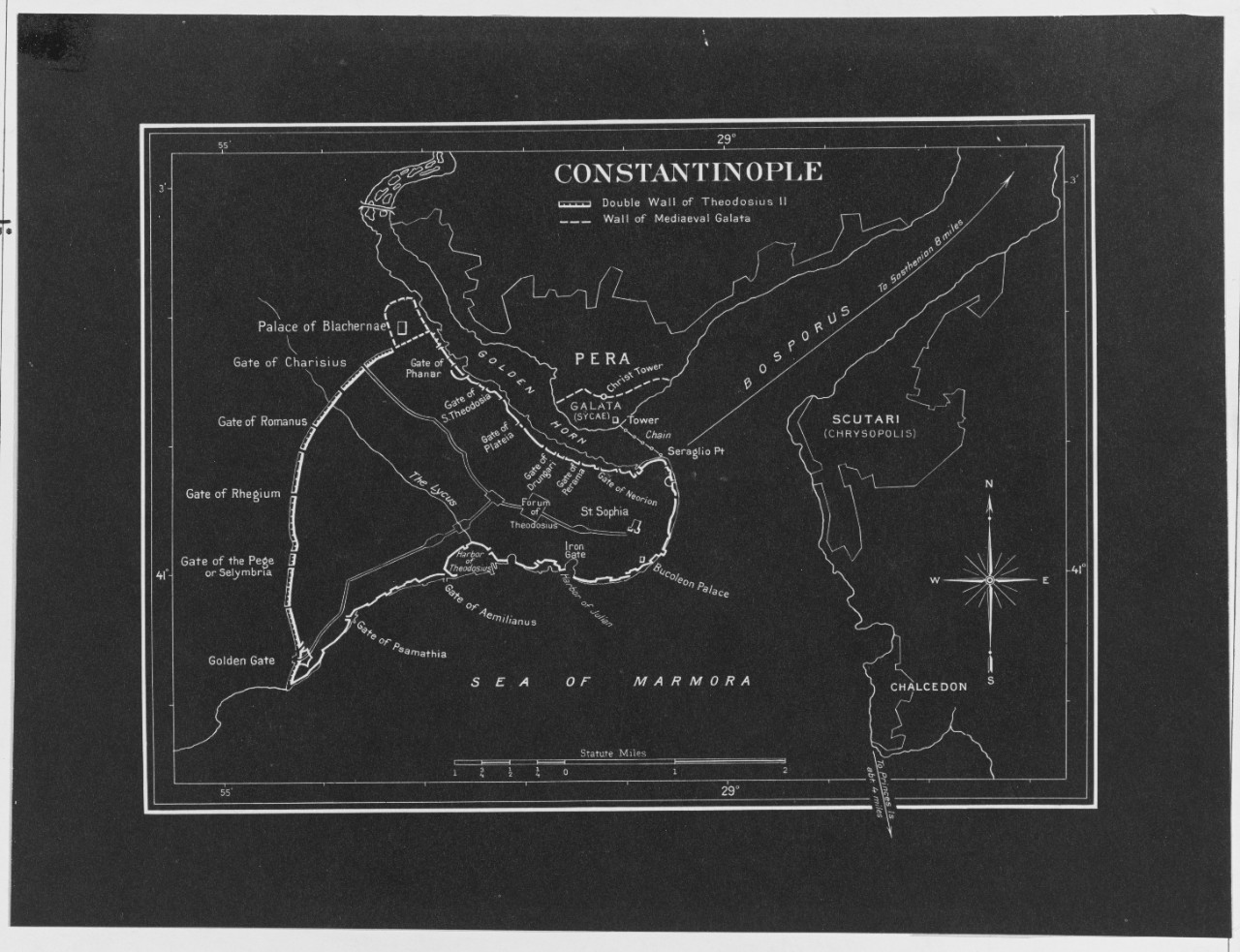 Map of Constantinople