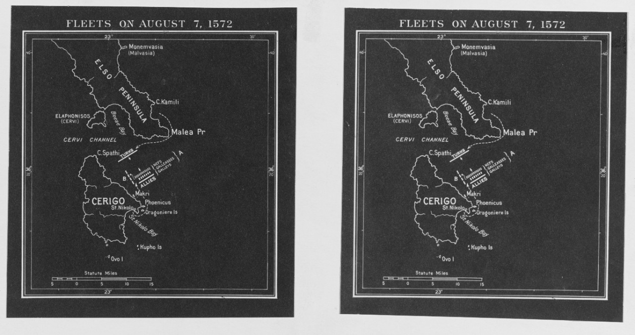 Fleets on 7 August 1572