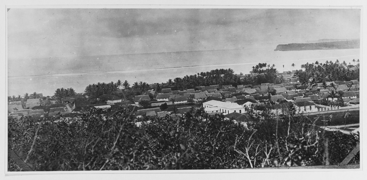 Agana from Signal Station on Mesa, circa 1900, Guam.
