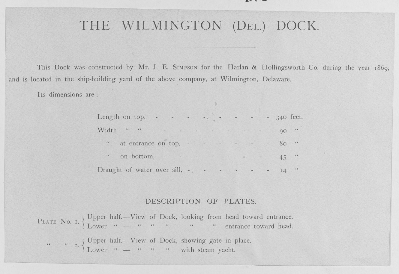 Wilmington Delaware Dry Dock