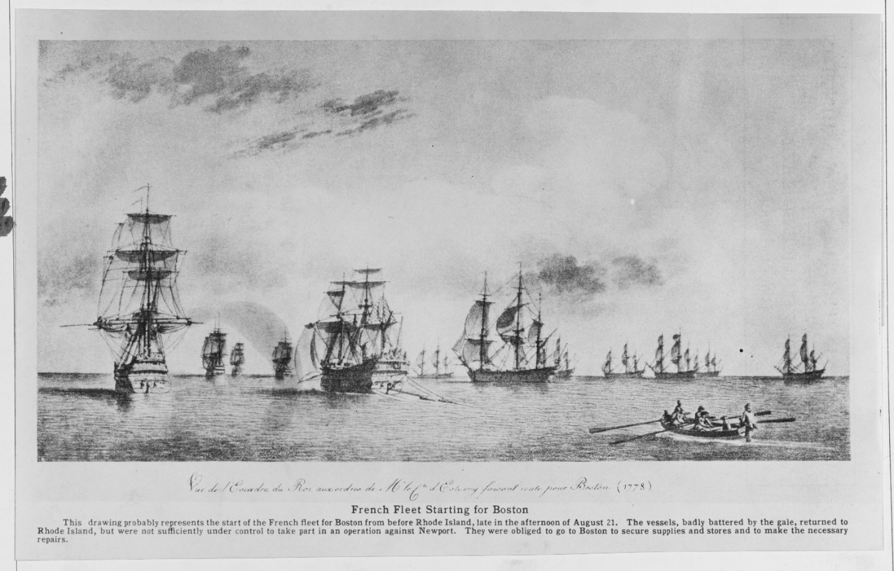 French Fleet Starting for Boston