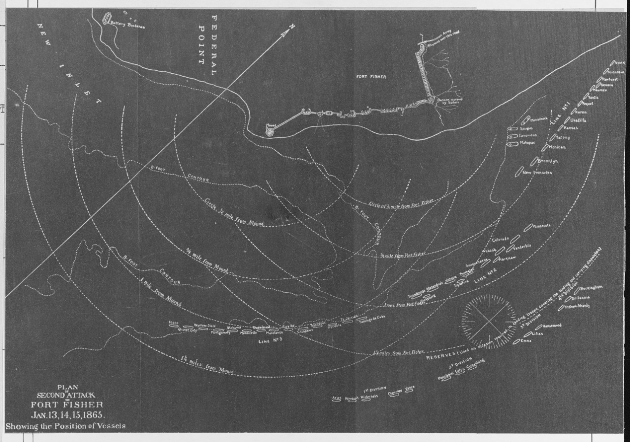 Plan of Second Attack on Fort Fisher