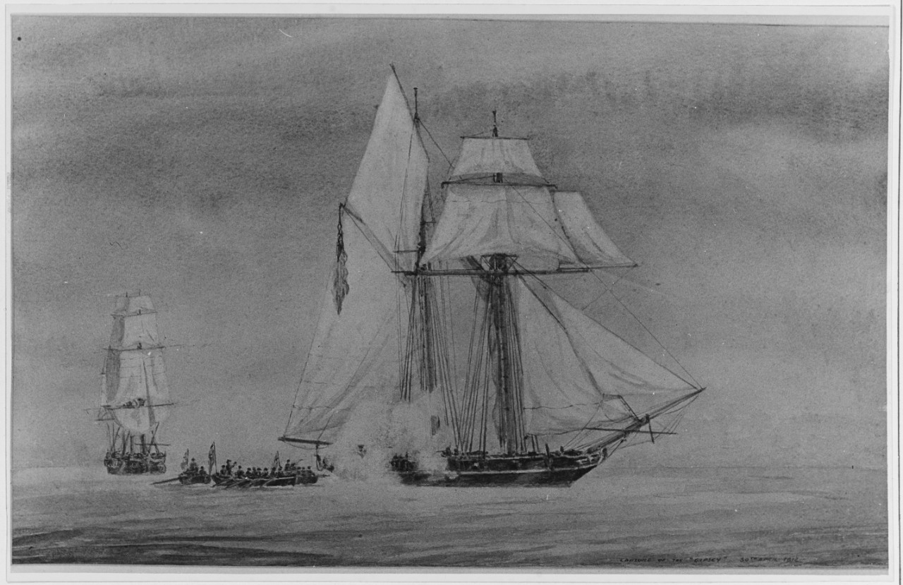 American Schooner GIPSEY Captured by HMS BELLE POULE, April 1812