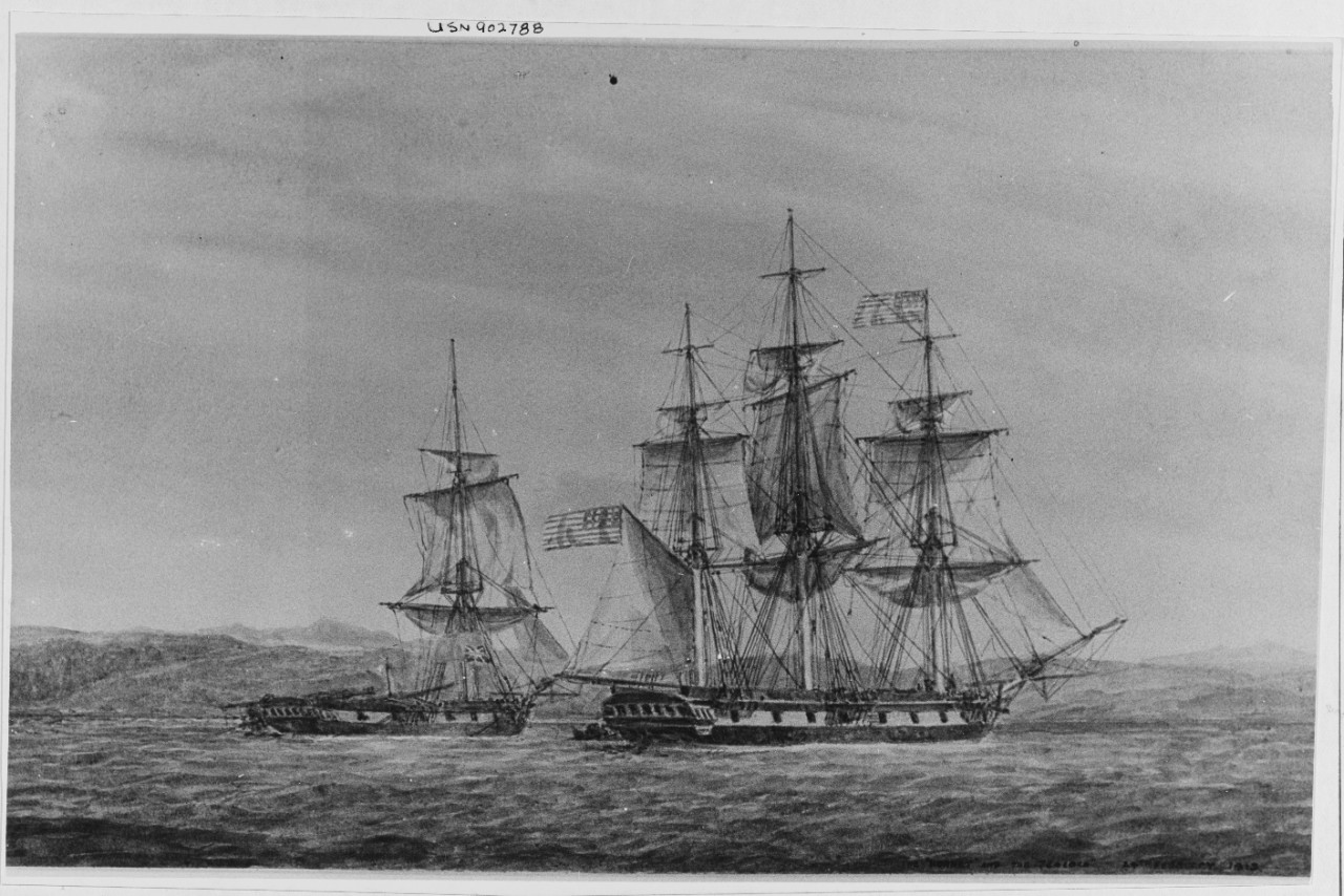 USS HORNET and HMS PEACOCK, 14 February 1813