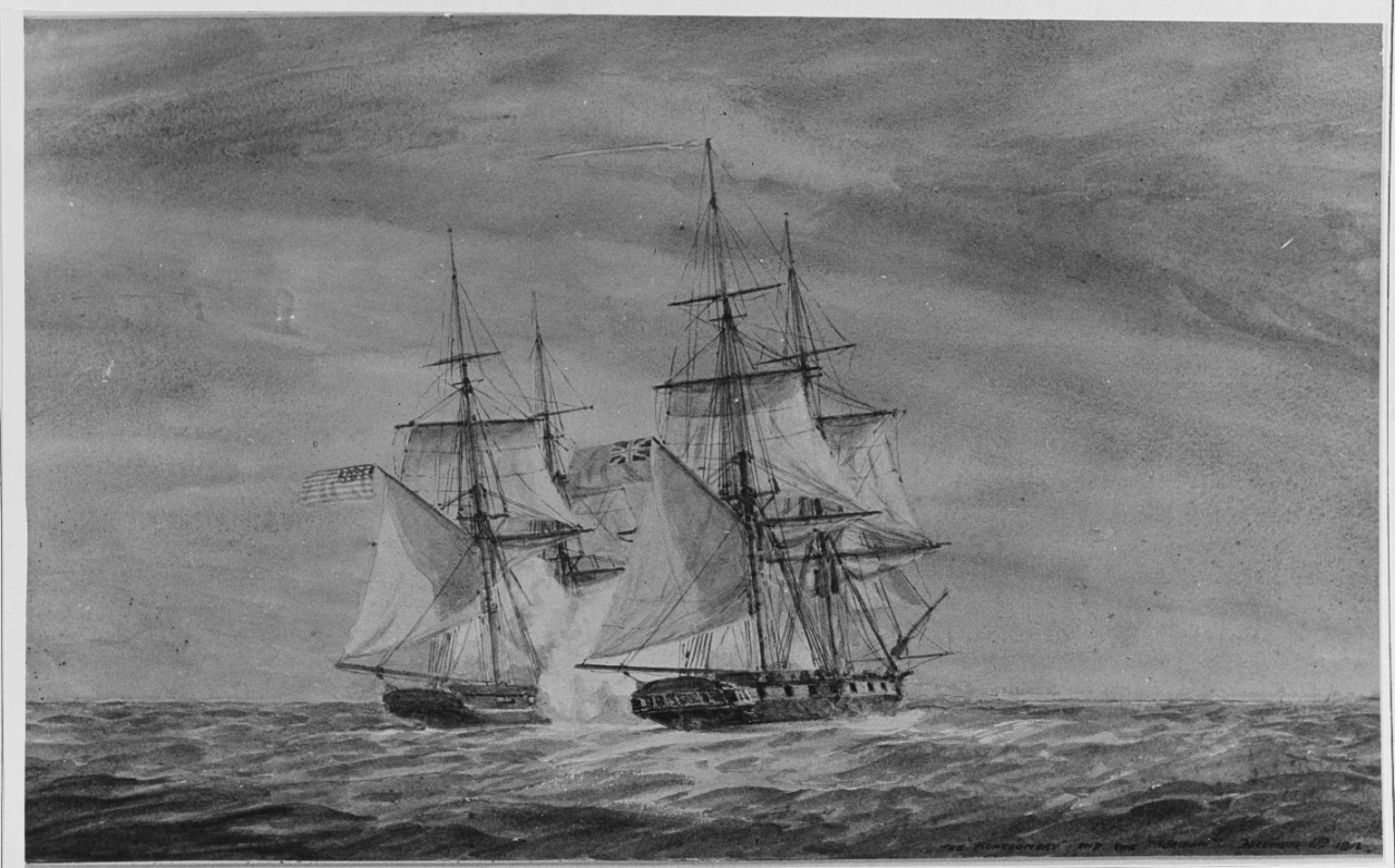 The American Privateer MONTGOMERY and HMS SURINAM, 6 December 1812