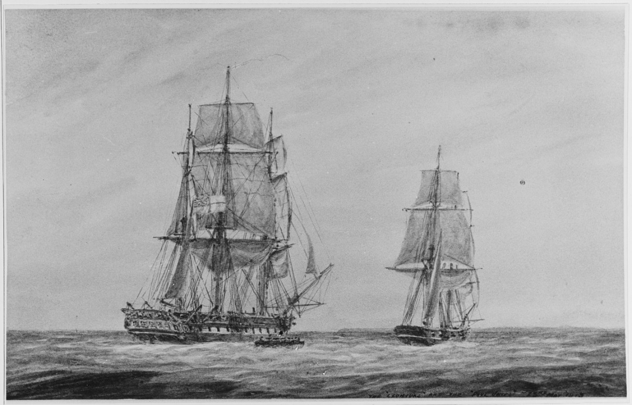 American Privateer PAUL JONES Captured by HMS LEONIDAS, May 1813