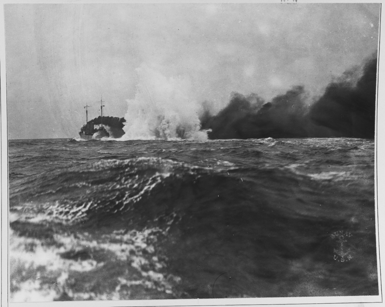 Destroyer Dropping Depth Charges