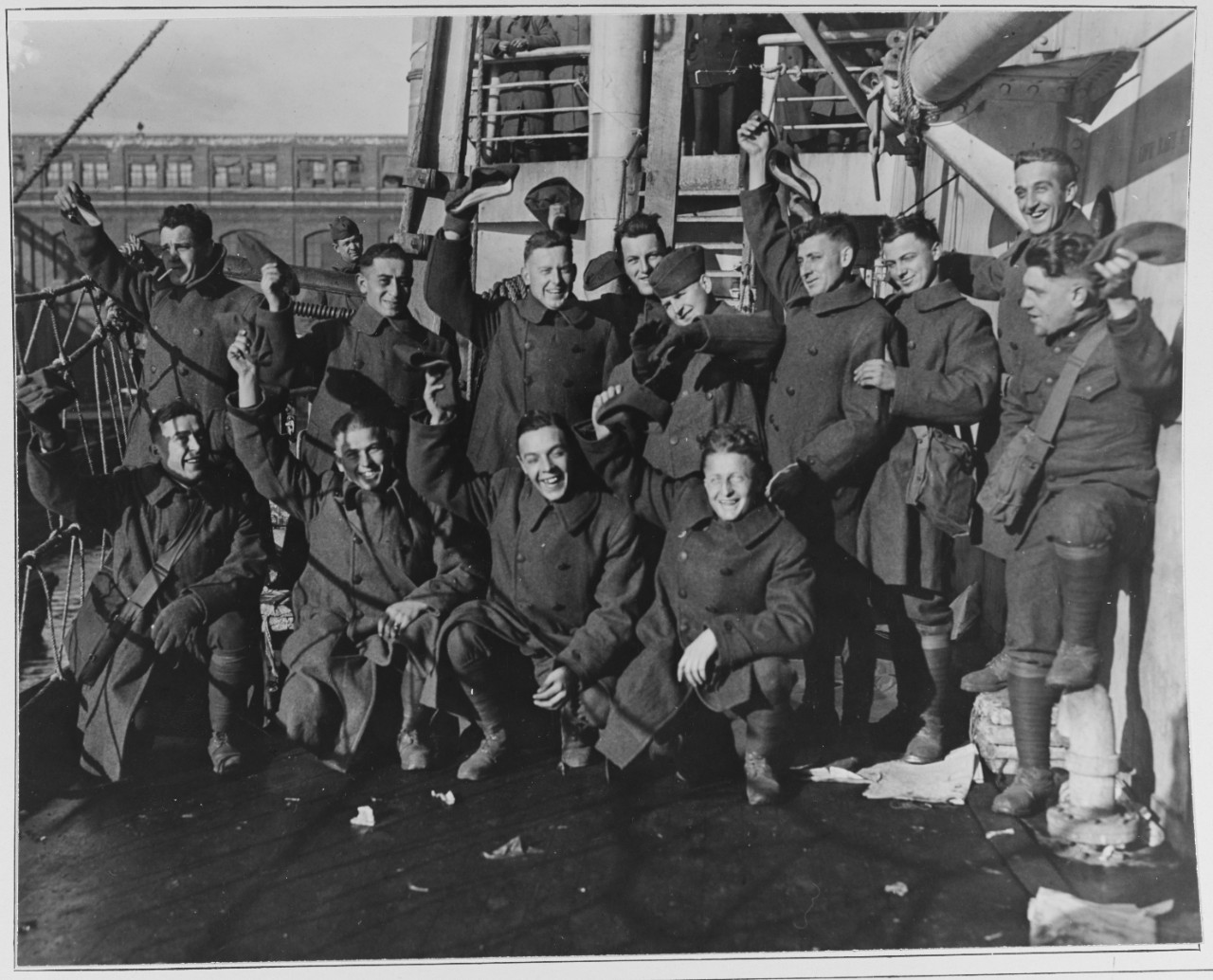 Soldiers aboard a Transport