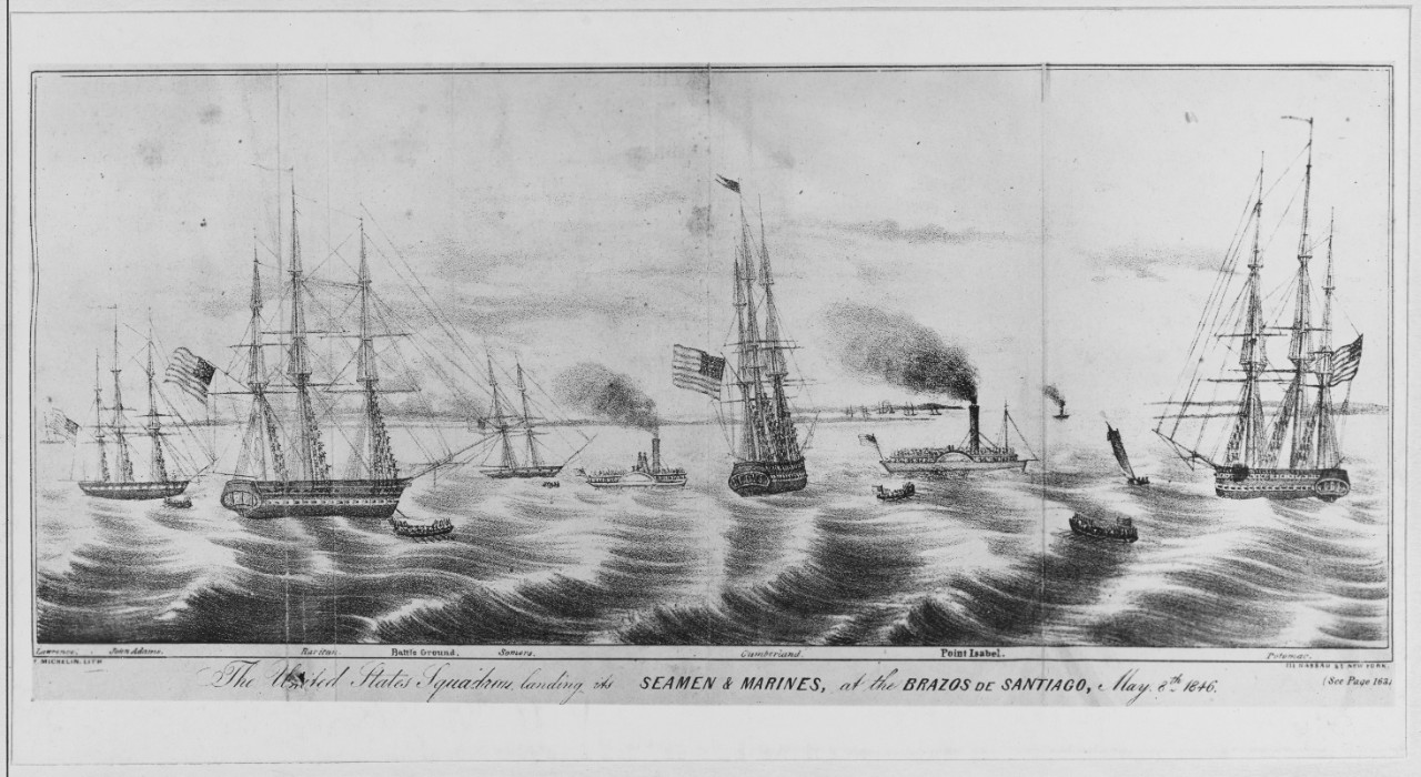 Landing at Brazos de Santiago, 1846