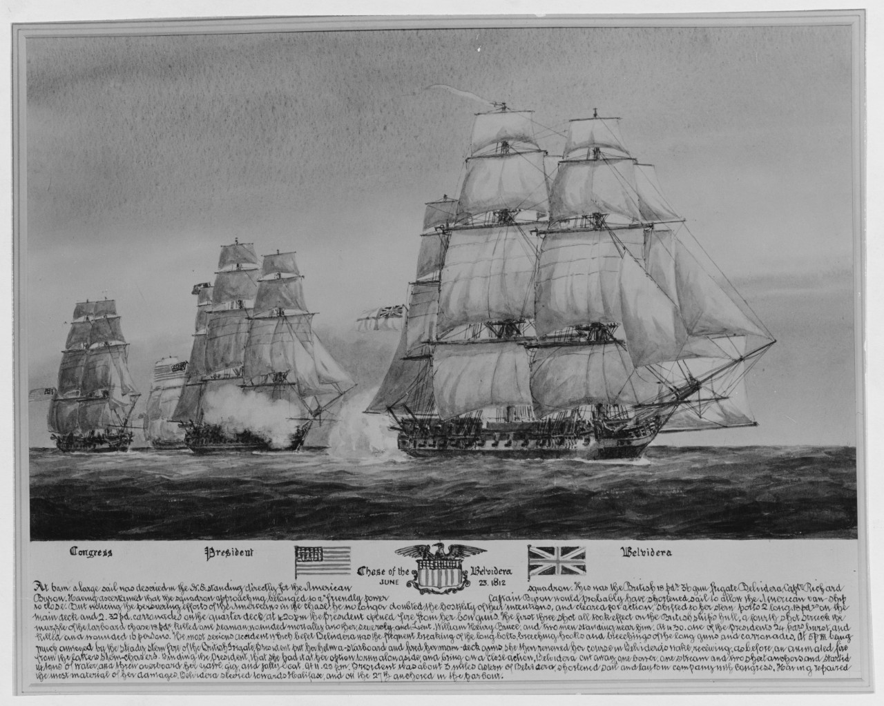 Chase of HMS BELVEDERA, 1812