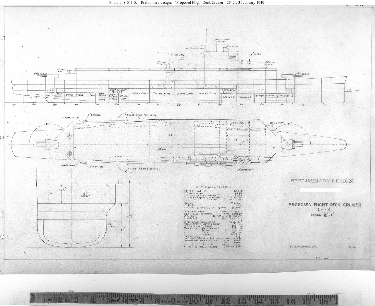 Photo #: S-511-5  &quot;Proposed Flight Deck Cruiser, CF-2&quot;