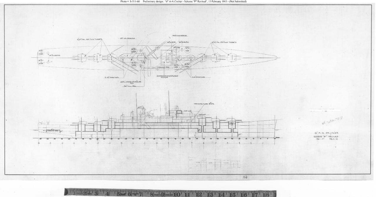 Photo #: S-511-60  &quot;6&quot; A.A. Cruiser - Scheme &quot;F&quot; Revised&quot; (Not Submitted)