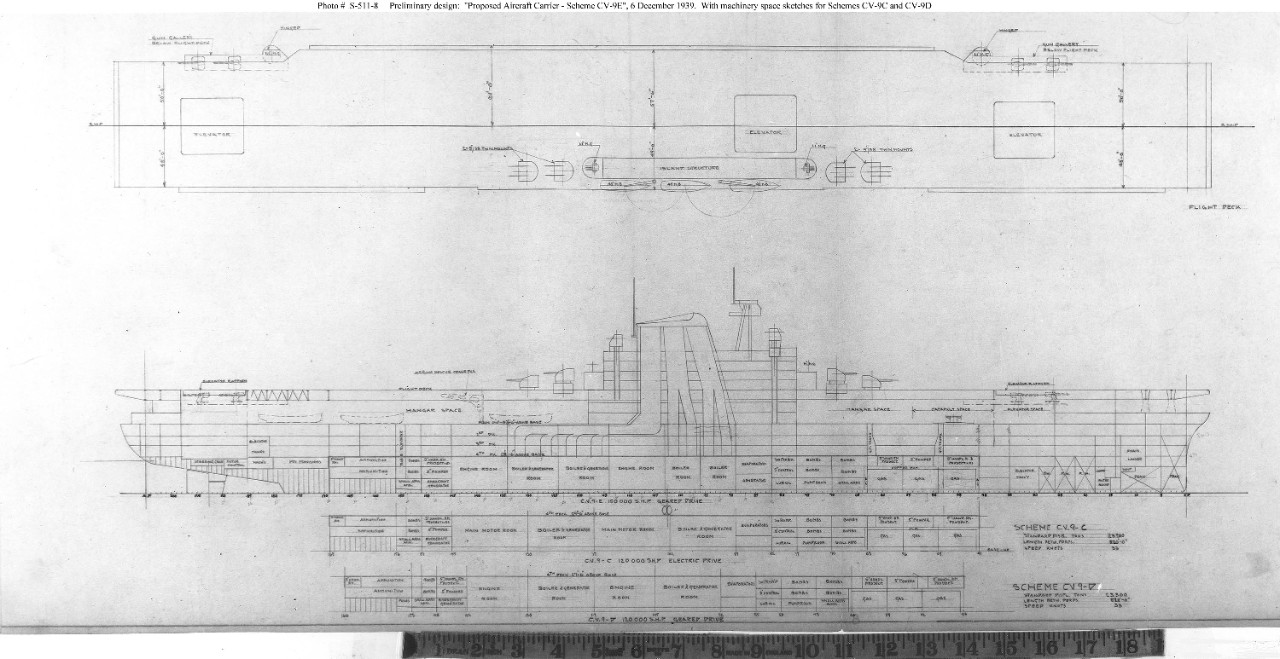 Photo #: S-511-8  &quot;Proposed Aircraft Carrier - Scheme CV 9-E&quot;