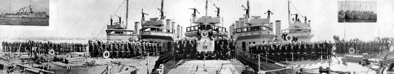 Officers and crews of 22nd Destroyer Division, San Diego, CA, January 10, 1920