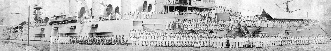 Officers and crew of USS Maryland (ACR-8/CA-8), Honolulu, HI -1915