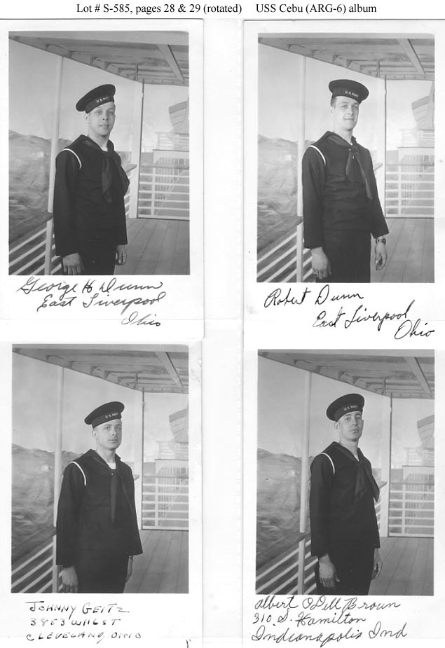 S-585 George H. Dunn's USS Cebu (ARG-6) Photo Album - Pages 28-29