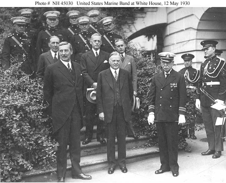 Photo #: NH 45030  United States Marine Band at White House, 12 May 1930