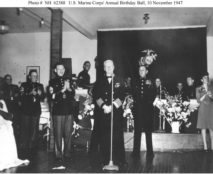 Photo #: NH 62388  U.S. Marine Corps' Annual Birthday Ball, 10 November 1947