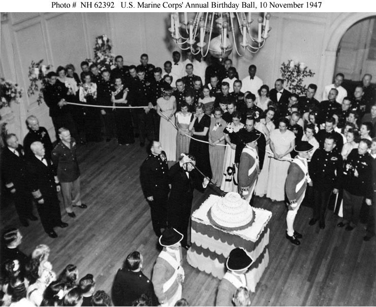 Photo #: NH 62392  U.S. Marine Corps' Annual Birthday Ball, 10 November 1947