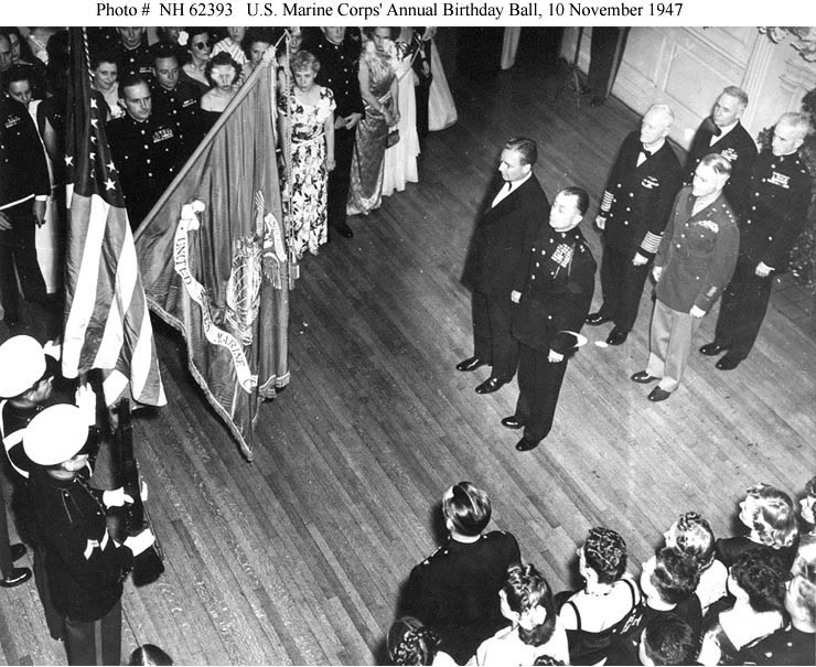 Photo #: NH 62393  U.S. Marine Corps' Annual Birthday Ball, 10 November 1947