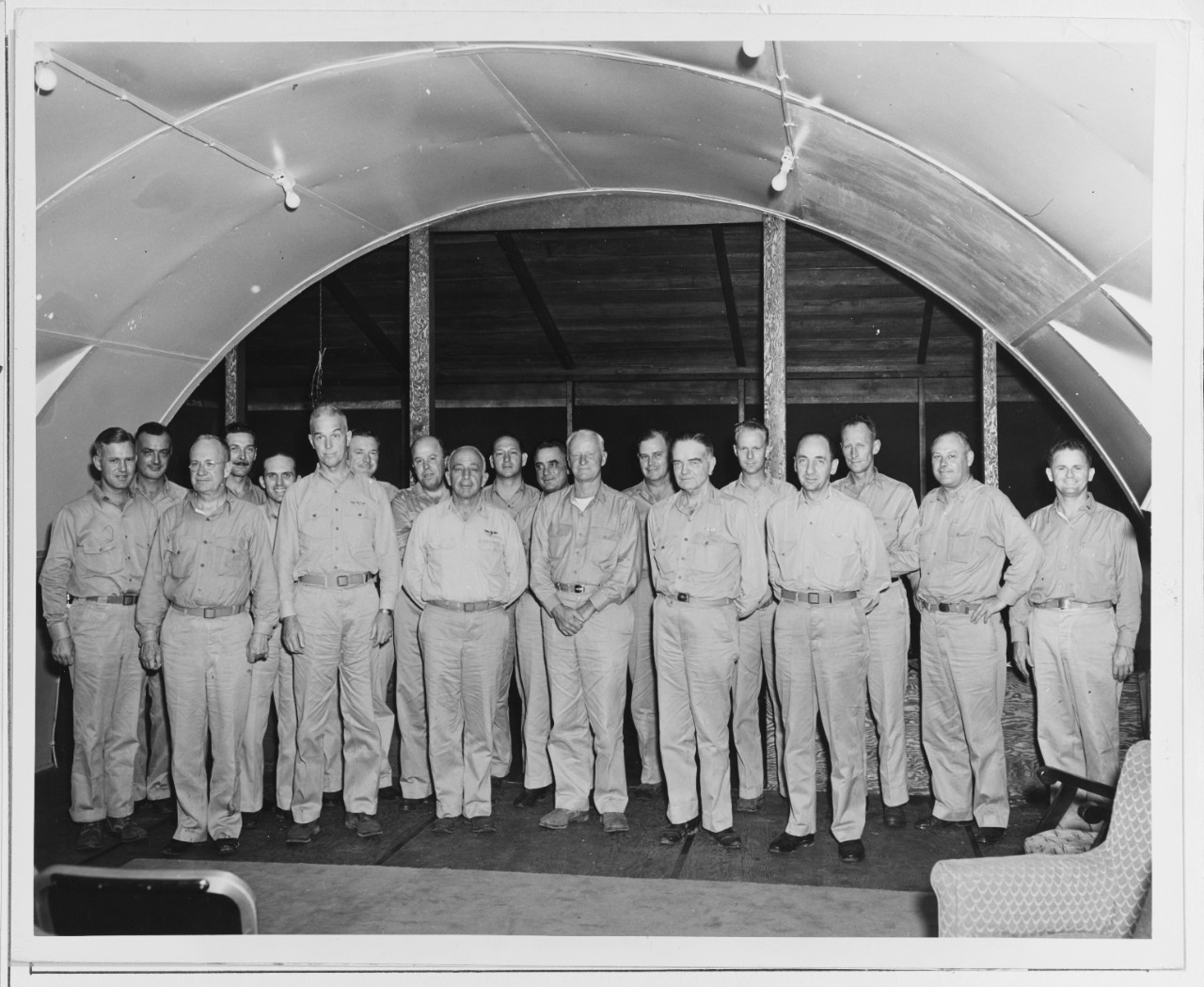 Photo #: NH 62599  Rear Admiral Oscar B. Hardison's South Pacific Headquarters, 16 June 1943