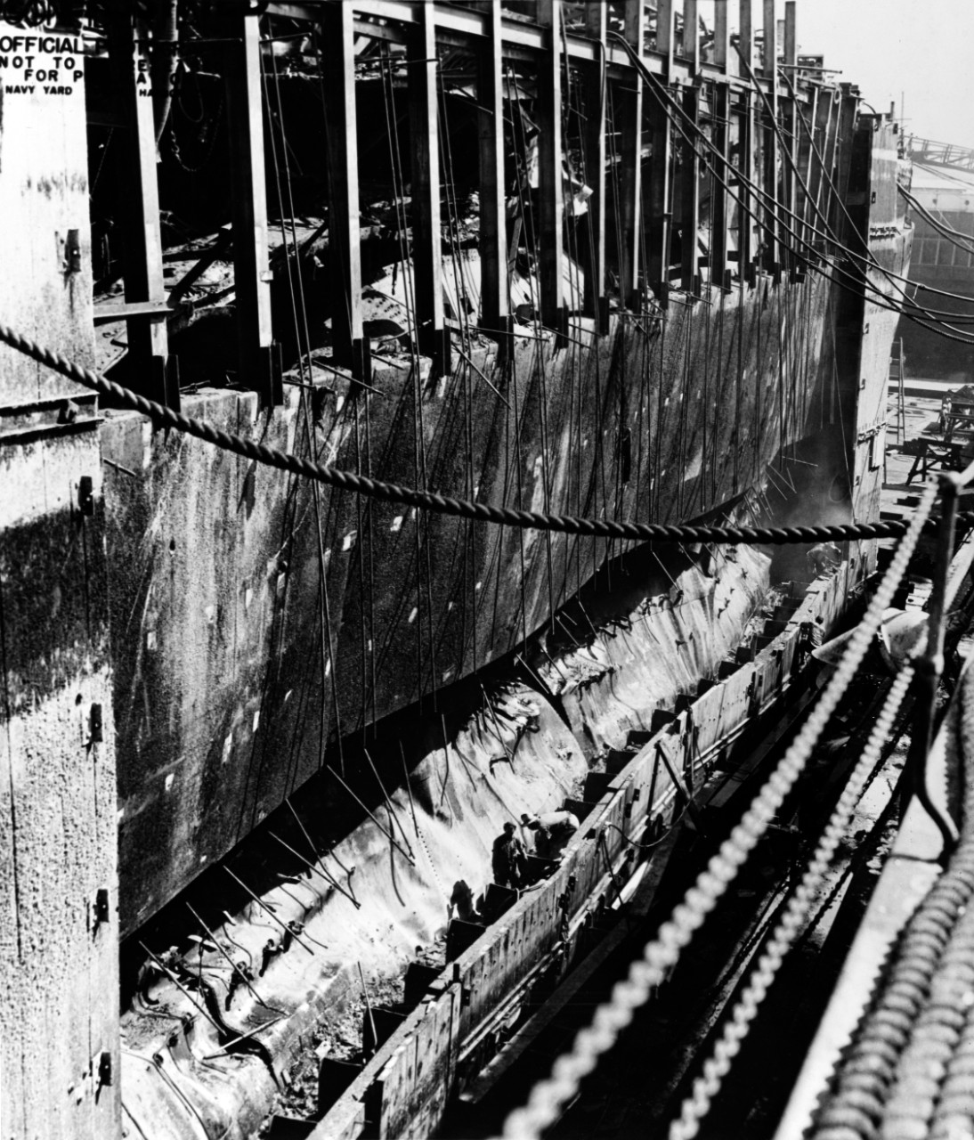 Photo #: NH 64488  Salvage of USS West Virginia (BB-48), 1942-43
