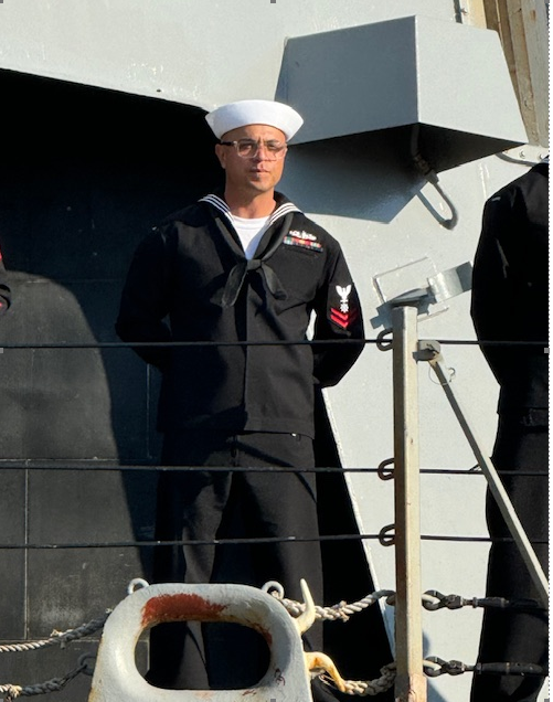 USS Farragut (DDG-99) 2024 New Year's Deck Log Author QM2 Anthony Bentley Photo