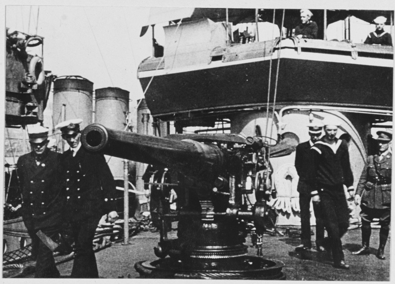 Forecastle gun of one of the destroyers of CDR Taussig's flotilla