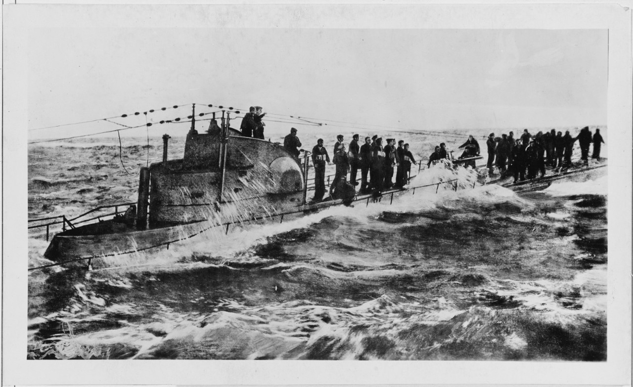 Capture of German Submarine U-58, 1917